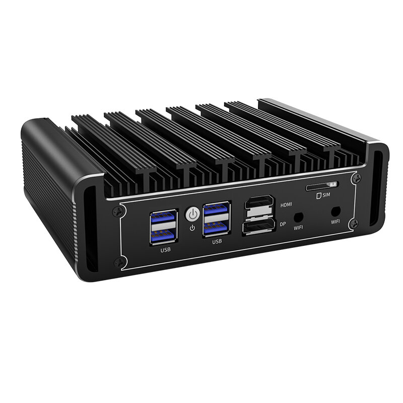 Mini Computador Fanless para Firewall Router, pfSense, 11th Gen, Intel i7 1165G7, i3 1115G4, 4xi225, 2.5G LAN, DDR4, NVMe, Celeron N5105