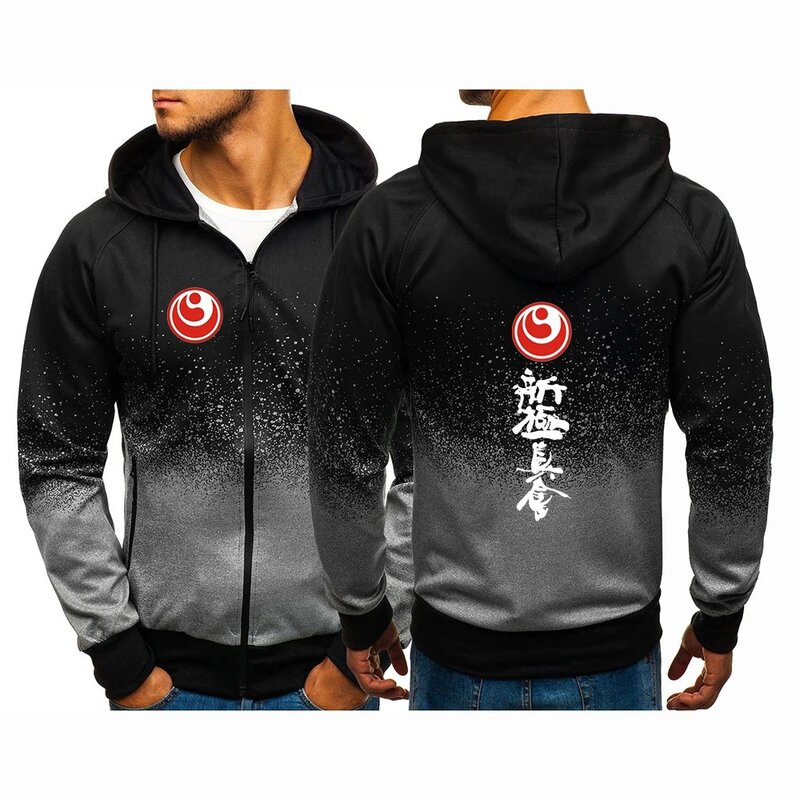 2024 Kyokushin Karate Man's Spring and Autumn Zipper Casual Comfortable Leisure High Street Gradient Color Jackets Coat