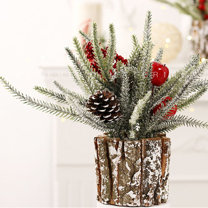 다채로운 크리스마스 홈 데코, 깨지지 않는 고품질 나무 화분, 사무실 욕실용