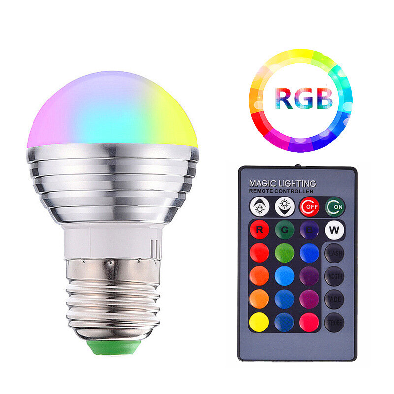 Ampoules LED à couleurs changeantes et réglables, avec télécommande, lumières décoratives pour fête sur scène