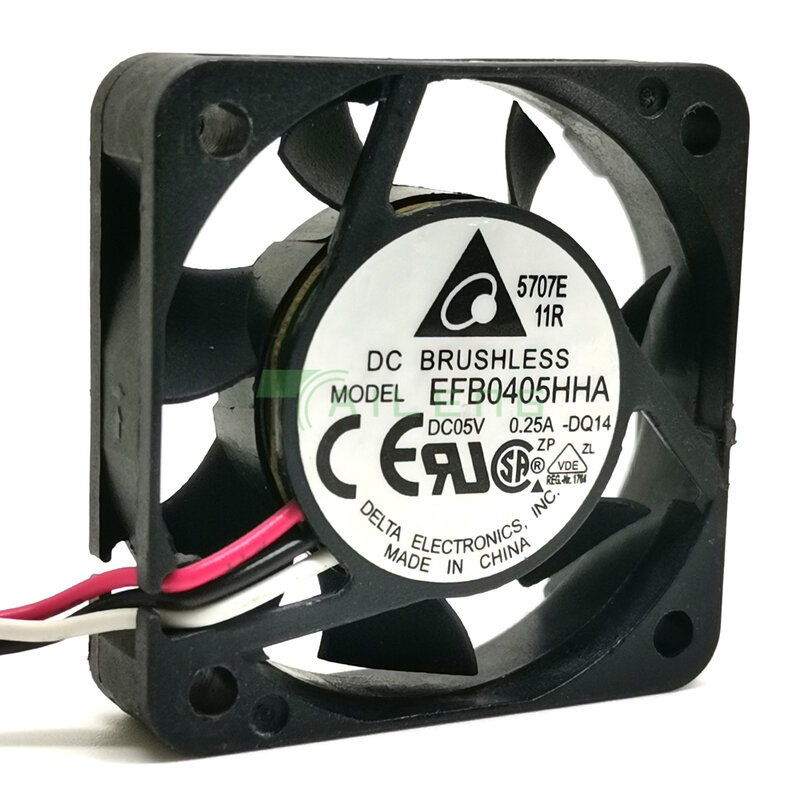 Ventilador de refrigeración para delta EFB0405HHA, 5V, 0.25A, 4CM, 4010, 2 cables, rodamiento de bolas dual