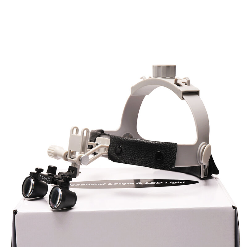 Dentistry Binocular Magnifying Glass Handband Dental Surgical Medical Binocular Loupes Magnifier Headhight Dental Loupes