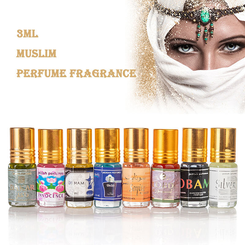 3ML Muslim Roll On Essential Oil Perfume Floral Notes Lasting Fragrance Women Men Alcohol Free Perfumes Body Deodorization