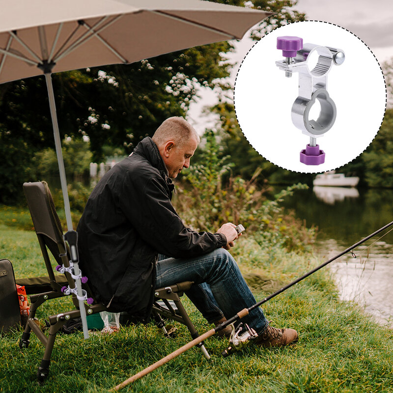 Supporto universale per sedia da pesca supporto per ombrellone morsetto in lega di alluminio staffe fisse pieghevoli per esterni