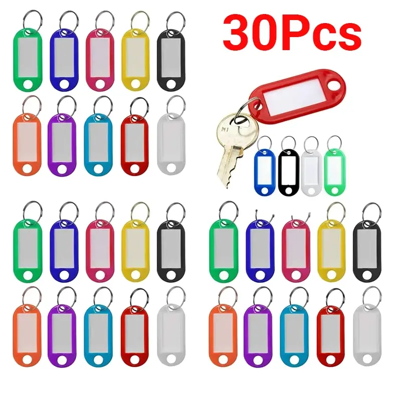 Multicolor Keychain Chave ID Etiqueta Tags, Hotel Número Classificação Cartão Chaveiros, Etiquetas de bagagem, 5 cores