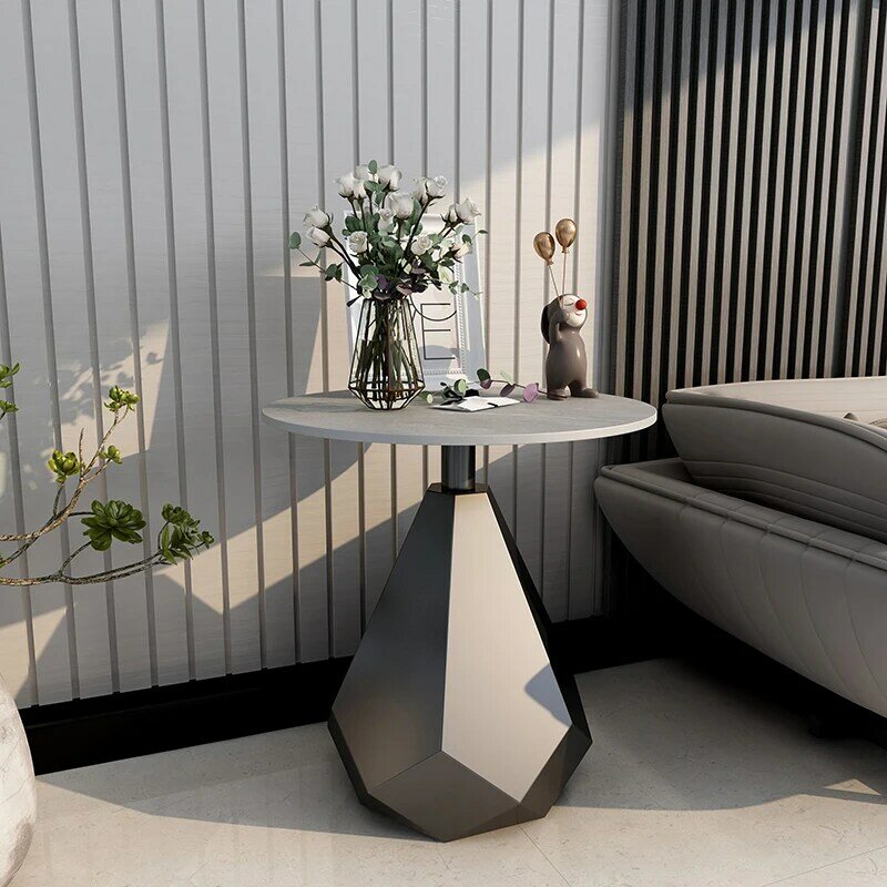 Tavolino da salotto tavolino da caffè rotondo in metallo piccolo di design in marmo tavolino da caffè in oro minimalista Mesa mobili nordici moderni