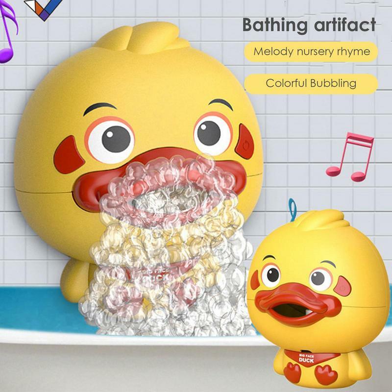 Bath Bubble Maker Cute Duck Shape Foam Bath Toys with 12 Songs Baby Bath Toys Bubble Machine Bubble Maker  Machine Bathroom Toys