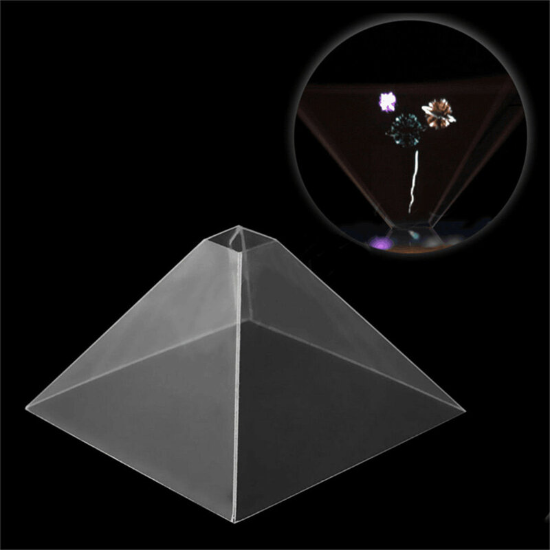 3D Hologram Pyramid Display Projector Video Stand Universal Mini Durable Portable Projectors For Smart Mobile Phone