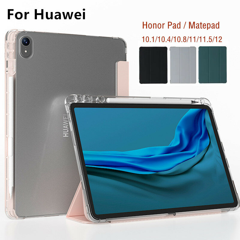 เคสใสสำหรับ Huawei matepad Air 11.5 Pro 11 2023 SE 10.4ฝาครอบ T10S สำหรับ Huawei Honor Pad 8 7 6 X6 X8 V6 X9 X8 Pro เคสแท็บเล็ต