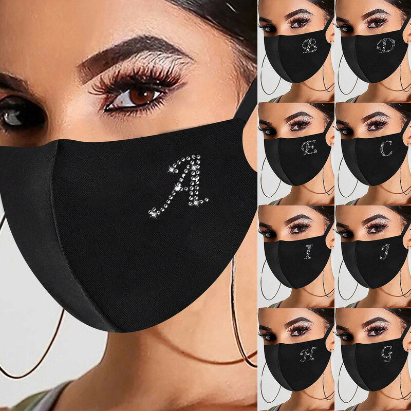 Женская маска из вискозы и хлопка с надписью, маска для взрослых, моющаяся Нетканая маска для взрослых, одноразовая Защитная маска, защита для рта и носа