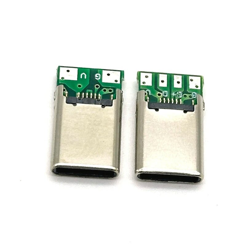 USB 3.1 C 타입 수 커넥터, 잭 테일, 16P USB 수 플러그, 전기 단자 용접, DIY 데이터 케이블, PCB 보드 지지대, 2 핀, 4 핀