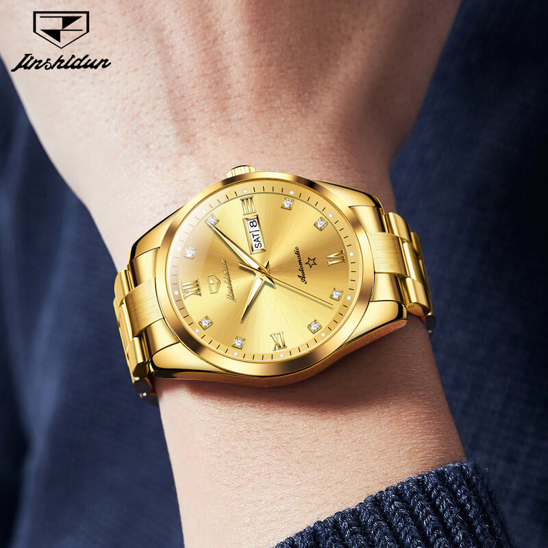 Jsdun Herenhorloge Top Luxe Merk Waterdichte Automatische Horloge Originele Mode Zakelijk Heren Mechanisch Horloge Montre Homme