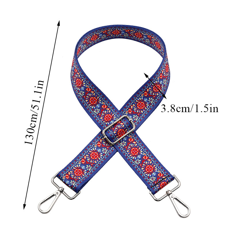 Saco accessorie cinta crossbody cinto ajustável cinto largo flor impressão estilo étnico cinto bolsa alça correa bolso