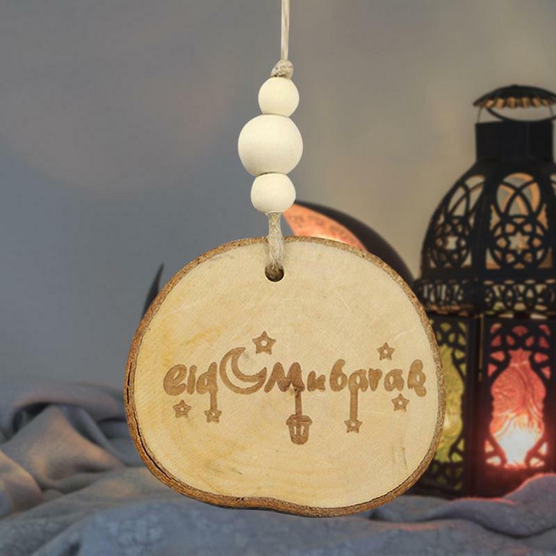 月の形をした木製の装飾,ラマダンの宝石,eid mubarks,イスラム教徒の休日のためのお祝いの吊り下げ装置