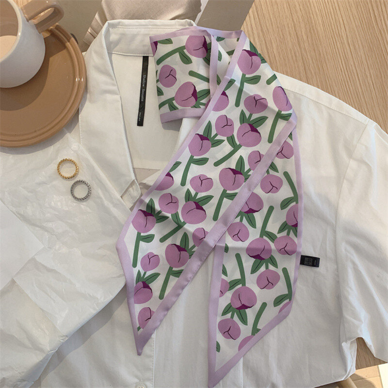 正方形のシルクプリントの女性用スカーフ,豪華なデザイン,柔らかいサテンの馬のヘッドバンド,オフィスのヒジャーブ,リボンバッグ