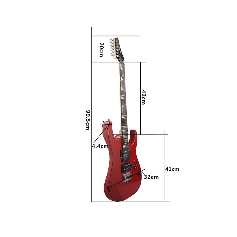 IRIN 24 tasti chitarra elettrica 6 corde corpo in acero collo d'acero chitarra elettrica con cinturino parti e accessori per chitarra necessari