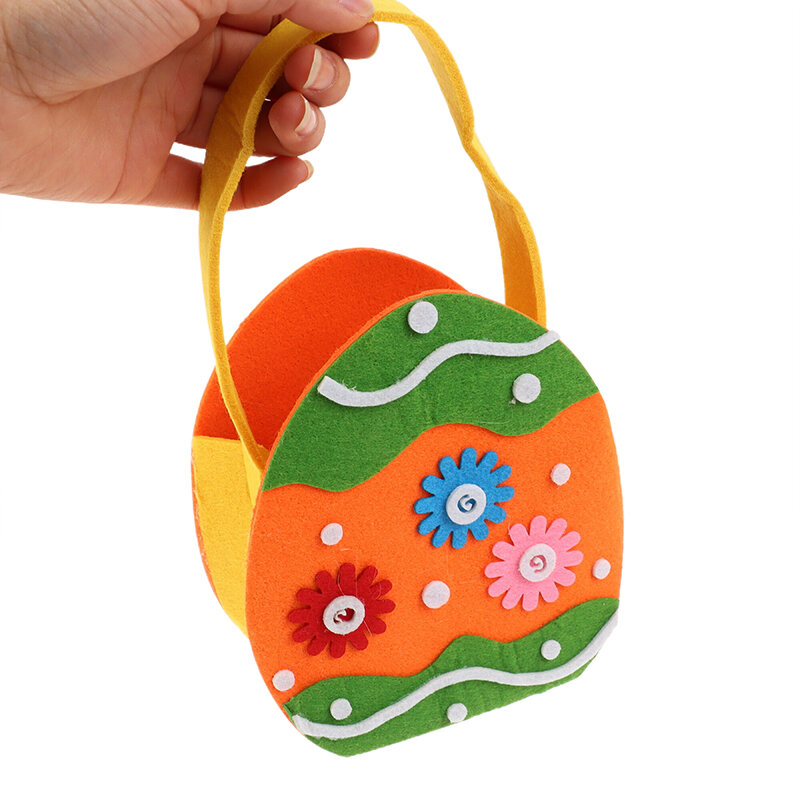 Easter Cartoon Basket Toys Gift Bag, Baking Packing Supplies, Feltro, Handmade, Coelho, Orelha, Ovo, Cenoura, Decoração de Páscoa, Bonito, 2024