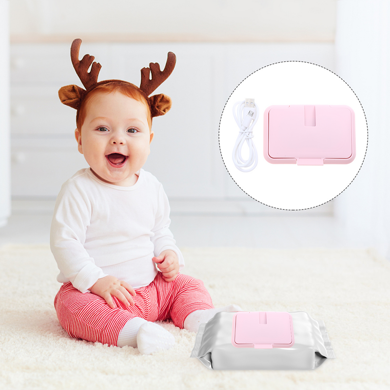 Lap hangat untuk tisu bayi, perlengkapan pemanas Mini portabel tisu Abs anak termostat