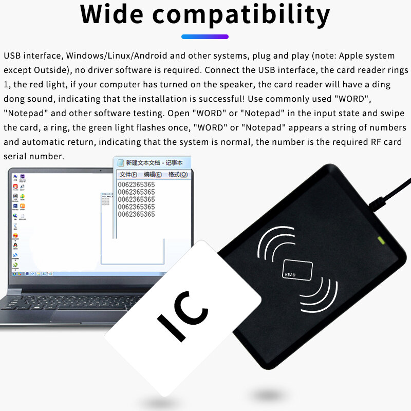 Geïntegreerde Ic Kaart Lezen En Usb Access Control Kaart Systeem Nfc Kaart Uitgever, Lid Driver Gratis M1 Kaart Swiping Machine