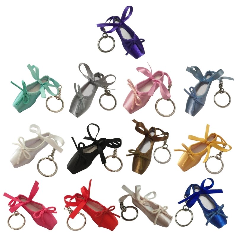 L5YA Keychains Ballet Shoe Keyrings Backpack Pendants Gift for Fashion Enthusiasts