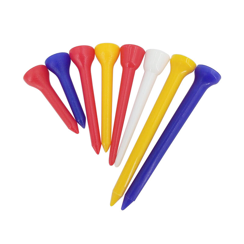 Camisetas de Golf de 100 piezas, de plástico en forma de taza, duraderas, colores mezclados disponibles en 4 tamaños, suministros de accesorios de Golf para práctica auxiliar