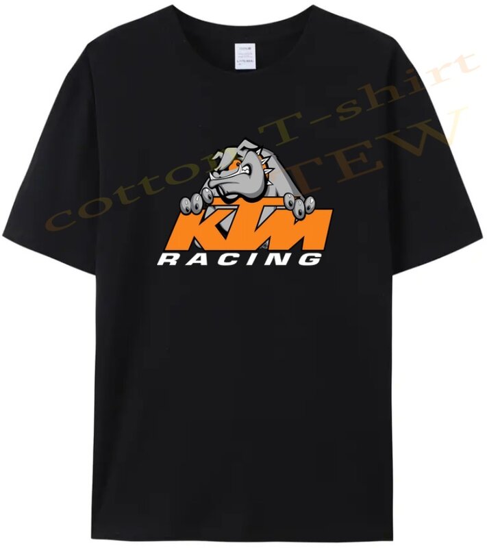 [TEW] kaus KTM bermotif untuk pria wanita, T-Shirt katun murni lengan pendek nyaman musim panas untuk pria dan wanita