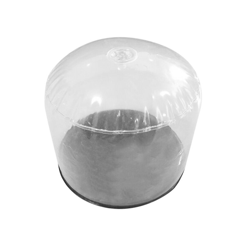 Soporte de sombrero inflable de PVC, transparente, 17x15cm
