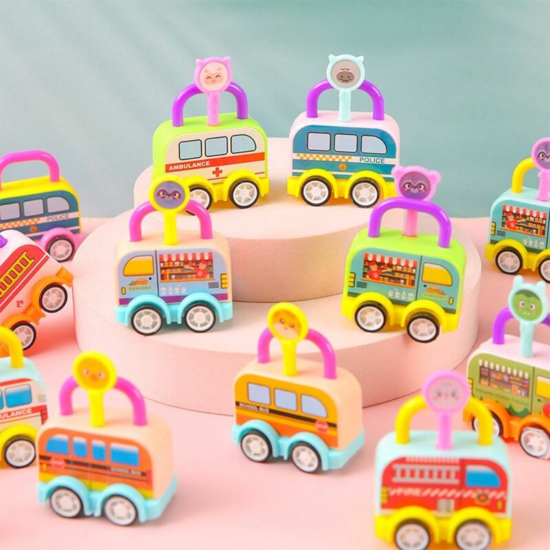 Colore casuale Puzzle fai da te giocattoli per auto veicoli serratura educativa precoce chiave abbinata giocattolo chiave Bus serratura testa regali per auto