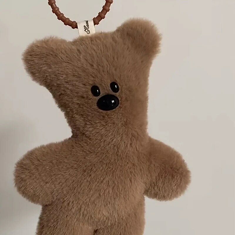 테디 베어 스퀴크 키체인 펜던트, 만화 귀여운 봉제 인형 장난감, 카와이 부드러운 봉제 가방, 어린이 선물 장식, 1PC