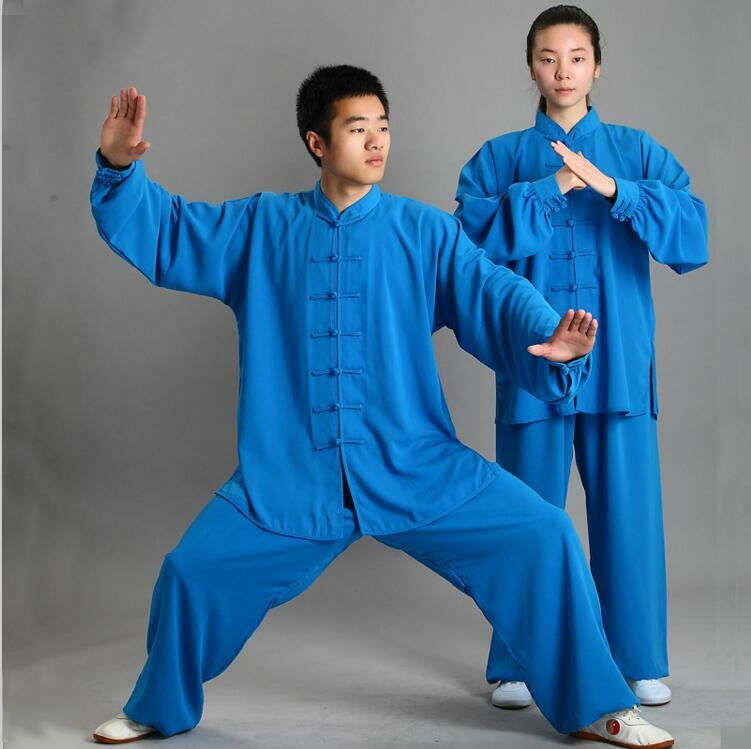 Tajchi Kung Fu Uniform tradycyjna chińska odzież z długimi rękawami Wushu TaiChi Men KungFu mundur mundur Tai Chi
