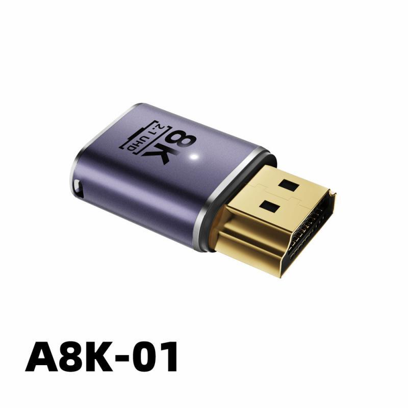 Adaptateur de connecteur de câble compatible HDMI, 2.1, angle résistant à 90, mâle à femelle, câble abrasif, rallonge, 1 pièce, 270