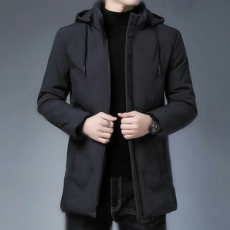 남성용 겨울 따뜻한 재킷 코트, 남성 패션 캐주얼 겨울 재킷 및 코트, 플리스 파카 칼라 분리형 의류