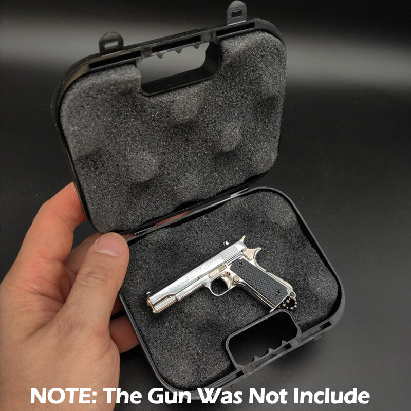 1 stücke neue Leere Schwarz Kunststoff Box für Keychain Glock 17 Desert Eagle Pistole Modell