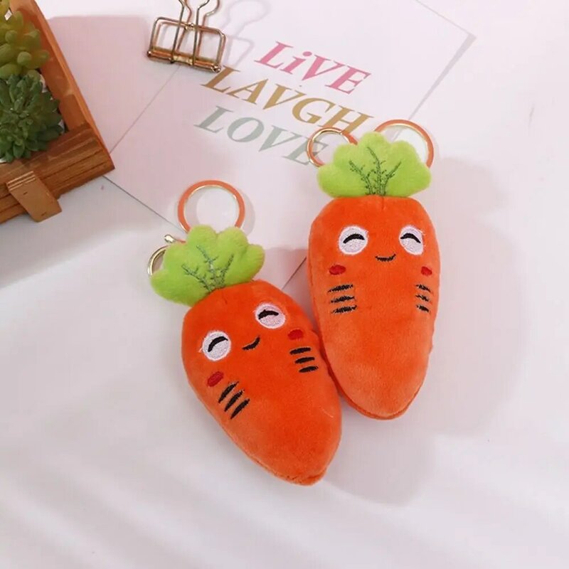 Cellphone Case Charms Girlfriend Gift Carrot Plush Keychain Plush Carrot Keyring Vegetables Carrot Keychain Cartoon Key Holder