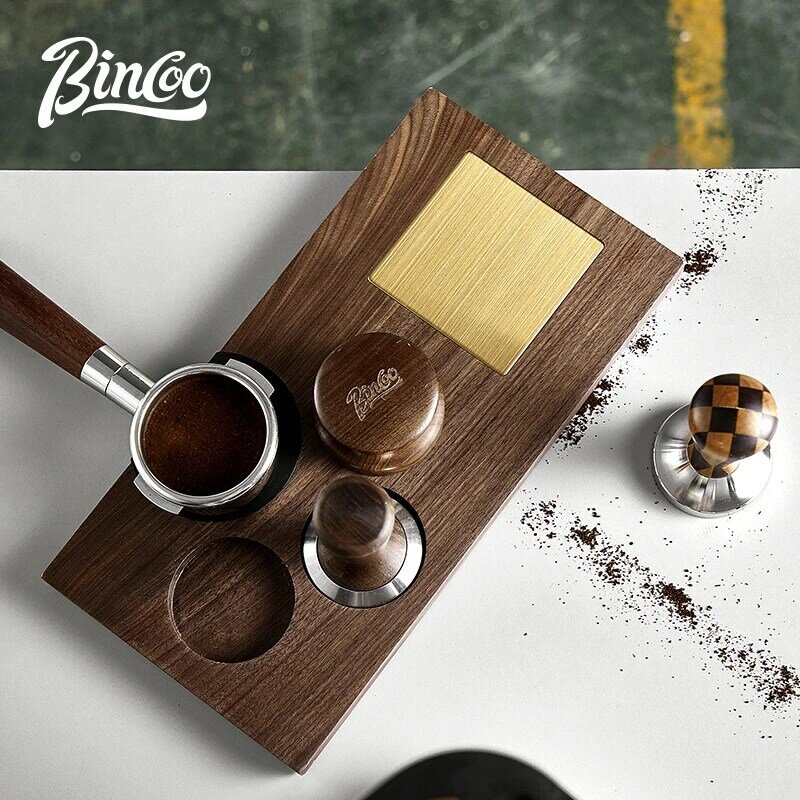 Bincoo Espresso Tamper 51/58มม.แผ่นกันซับเอสเปรสโซไม้ Espresso Station Portafilter Espresso อุปกรณ์เสริมเครื่องยนต์