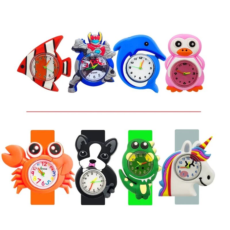 Reloj de moda para niños de 1 a 16 años, juguete de hora de aprendizaje, pulsera, regalo de Navidad, 400 estilos
