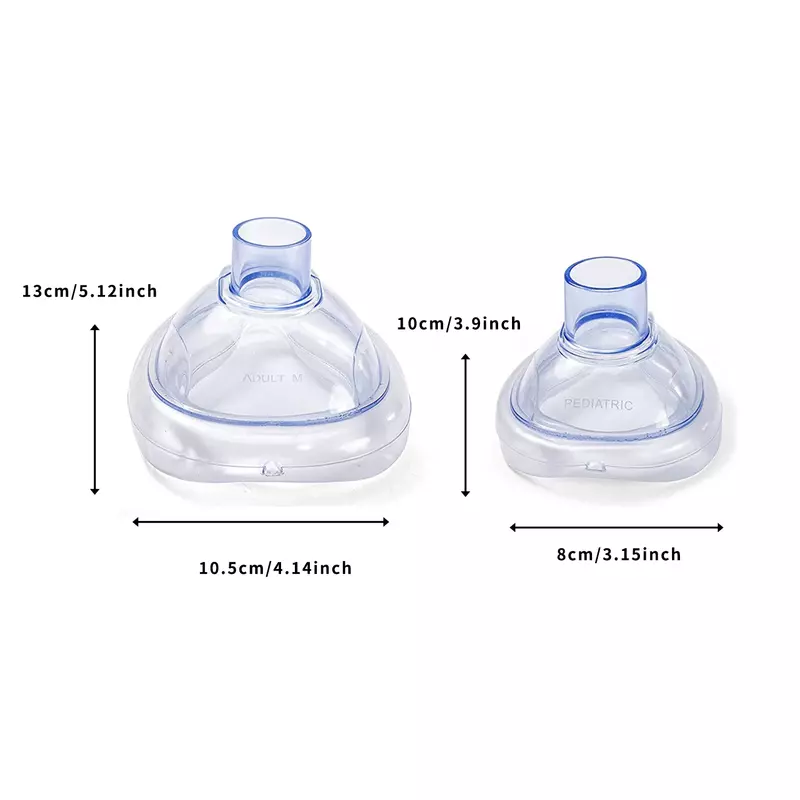4 Stks/set EHBO-Kit Verstikkende Respiratoire Anti Verstikking Gezichtsmasker Kunstmatige Noodhulp Volwassenen En Kinderen 2 Maat Thuisredding