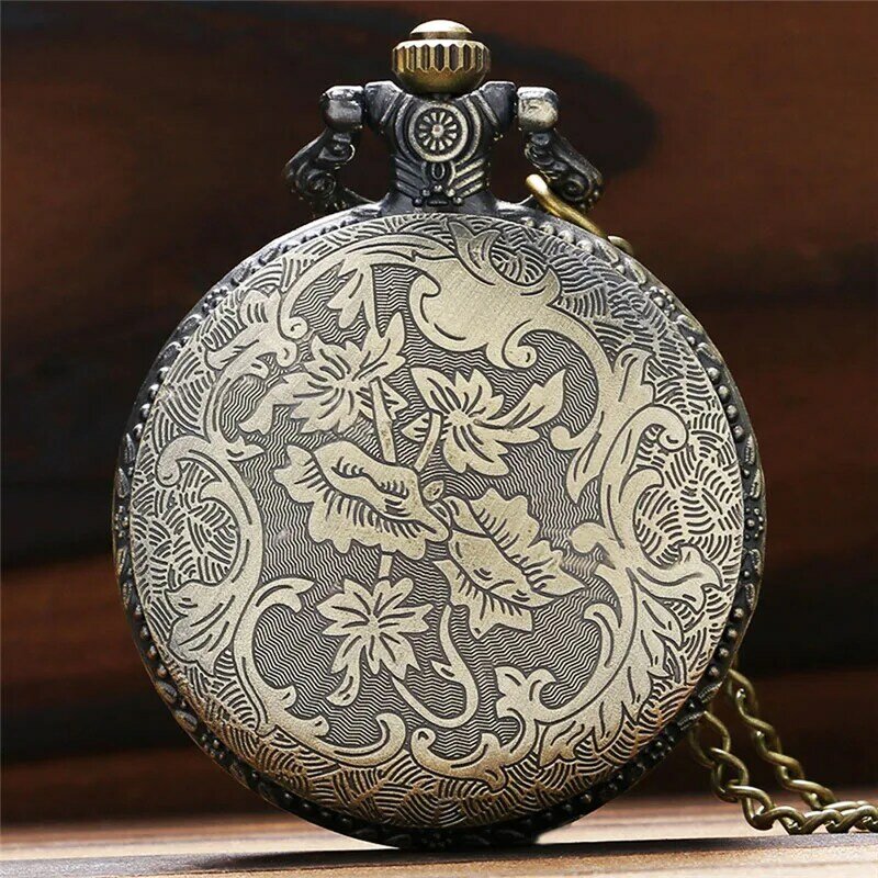 ساعة جيب كوارتز للرجال والنساء ، تصميم صيني عتيق من اثني عشر بروج ، ساعة حيوان منقوشة عتيقة مع سلسلة قلادة ، ساعة هدية
