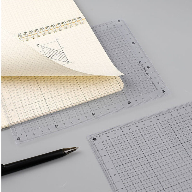 Leren Pad Giant Deur Transparante Liniaal Student Schrijven Raster Schaal Non Slip Plastic Test Briefpapier Schrijfbord A4/B5/A5