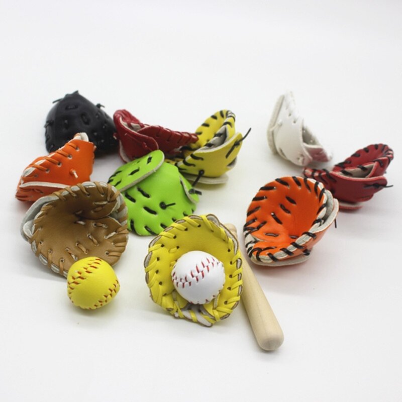Rekwizyty fotograficzne dla noworodków Mini Baseball Softball rękawice dziecięce do sesji zdjęciowych