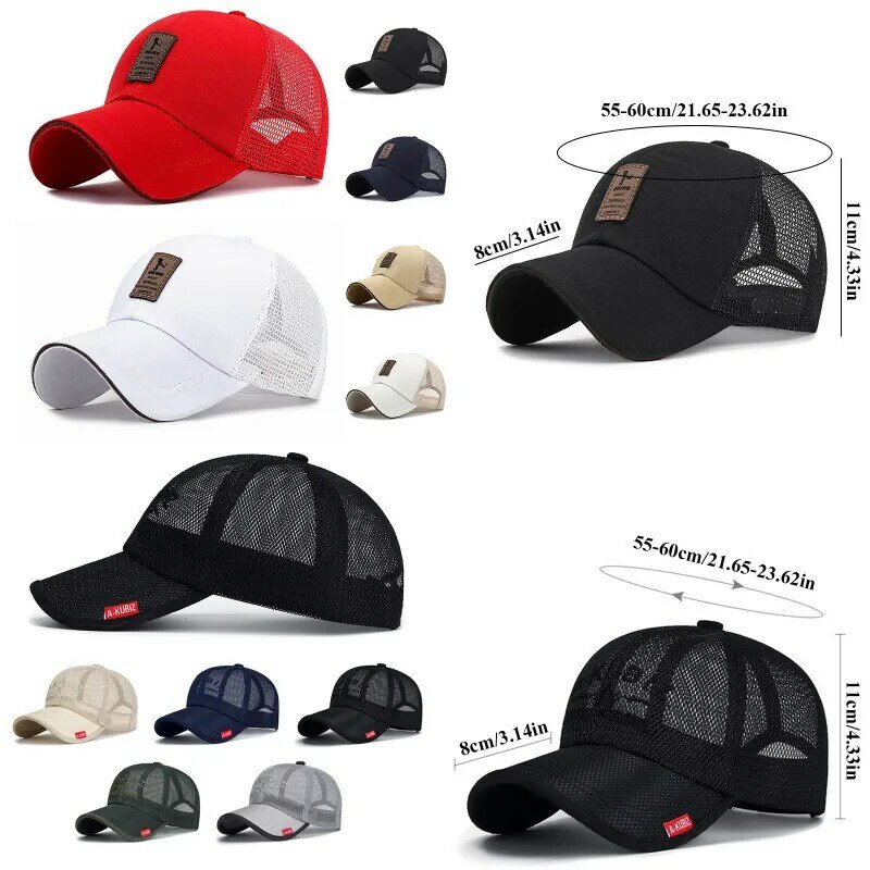 Sombrero de Sol para exteriores, gorra de malla transpirable, visera de red, gorra de béisbol, sombreado simple, sombrero de verano informal transpirable, nuevo