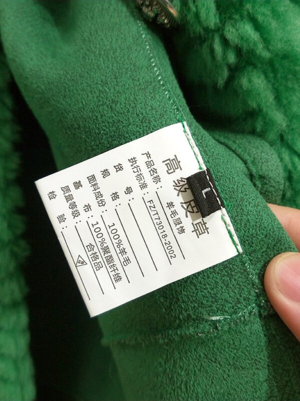 [Special price]Medium length V-neck flower cut lamb fur coat for women