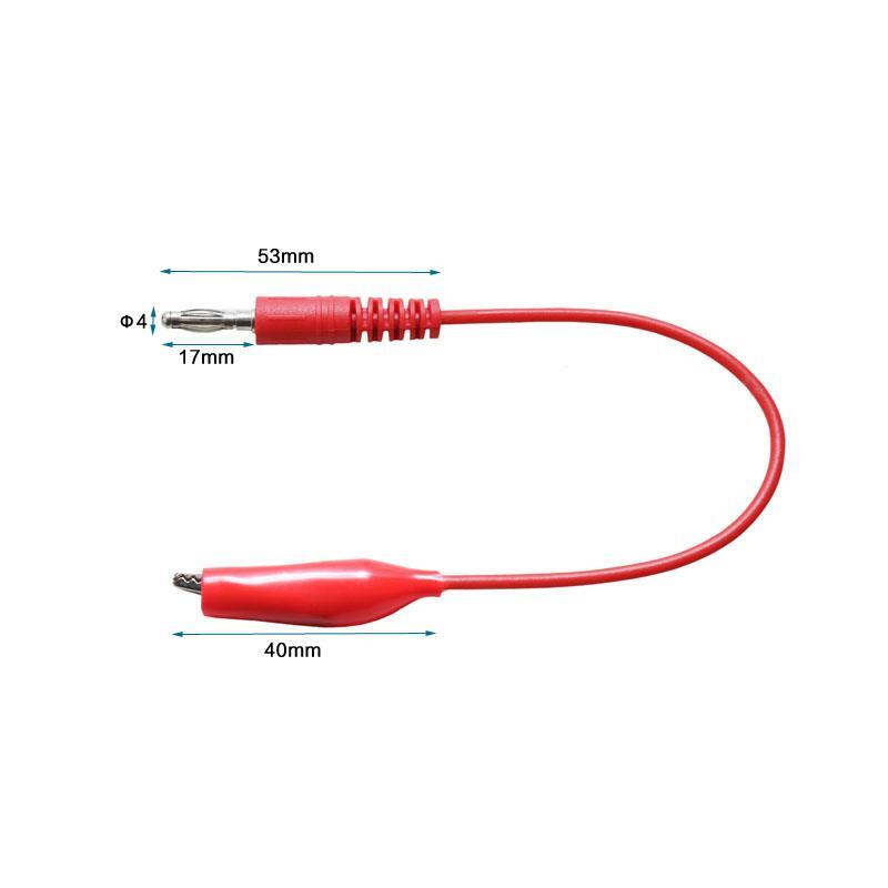 1M Alligator Cilp to AV Banana Plug Test Cable Lead Connector Dual Tester Probe 35mm Crocodile Clip for Multimeter Measure Tool