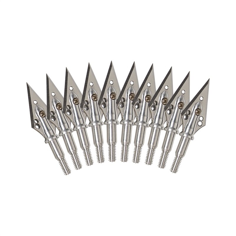 12 Pcs/Box 6.2mm 304 Stainless Steels Replaceable Broadhead Sharp Arrow Head Tips for Crossbow Bolts