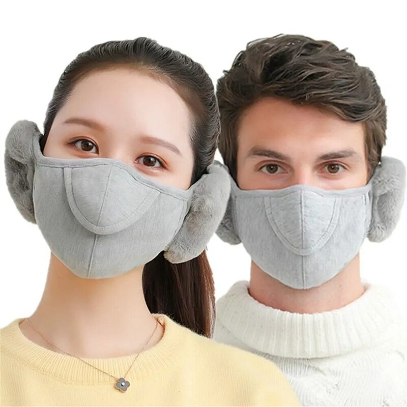 Máscara meia-facial à prova de vento para homens e mulheres, aquecedor respirável de algodão, protetores quentes, à prova de frio, abertura diária
