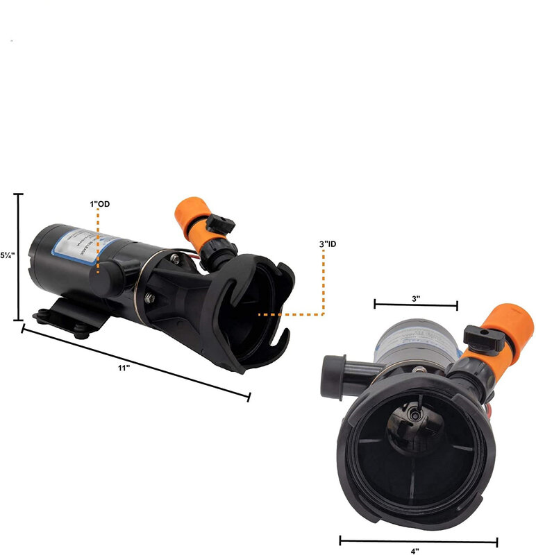 RV-bomba maceradora portátil de liberación rápida para aguas residuales, Chopper, procesamiento de residuos, agua dulce, Marina, 12V