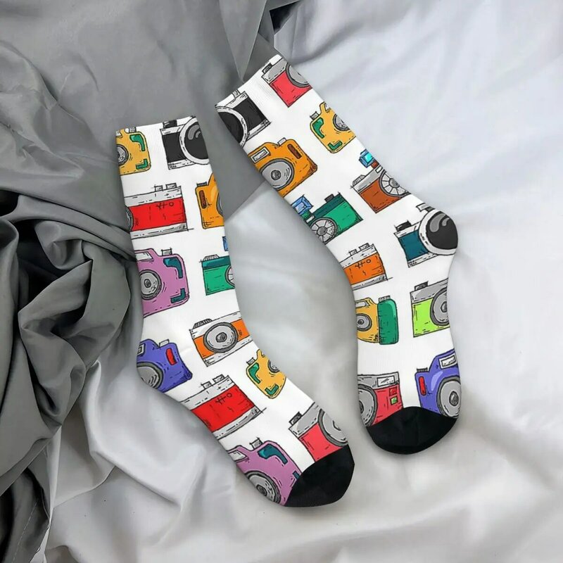 Retro Kamera Socken Harajuku Schweiß absorbierende Strümpfe ganzjährig lange Socken Zubehör für Unisex Geburtstags geschenk