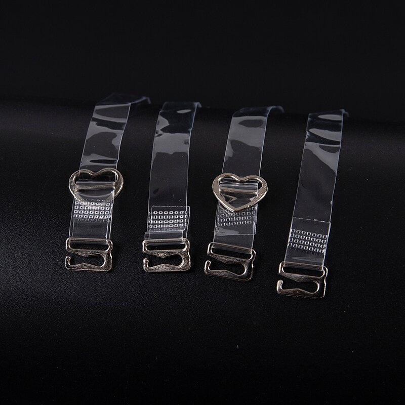 1 paio di accessori per spallacci trasparenti invisibili per reggiseno trasparente a righe regolabili ad alta elasticità