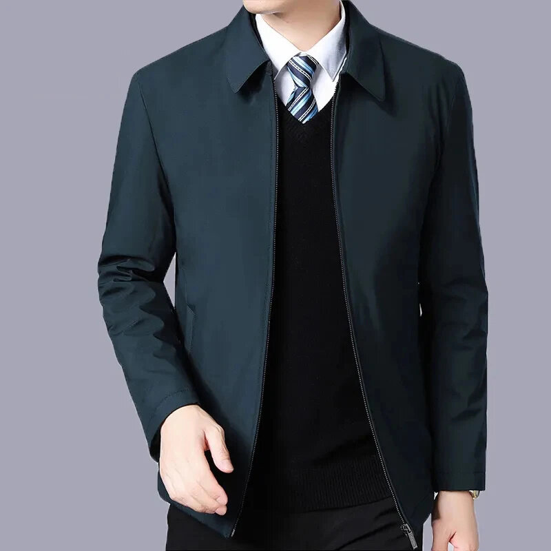 LUKER CMSS мужская деловая повседневная куртка мужские пальто с отложным воротником новая весна осень мужские простые однотонные s