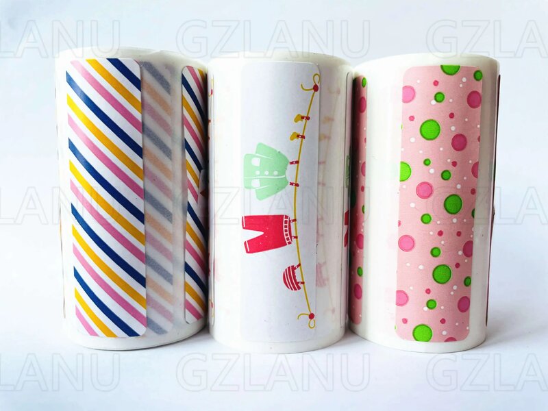 Rollos de papel adhesivo de etiquetas térmicas de colores, sin BPA, 57x15mm, para Mini impresora fotográfica móvil PeriPage PAPERANG